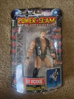 Power Slam WCW Wrestlers Sid Vicious Action Figure - Black & Flesh